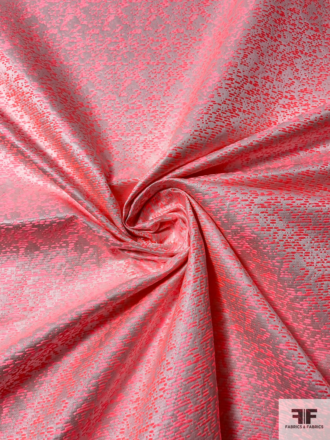 Brocade Satin - Fabric by the yard - Pink