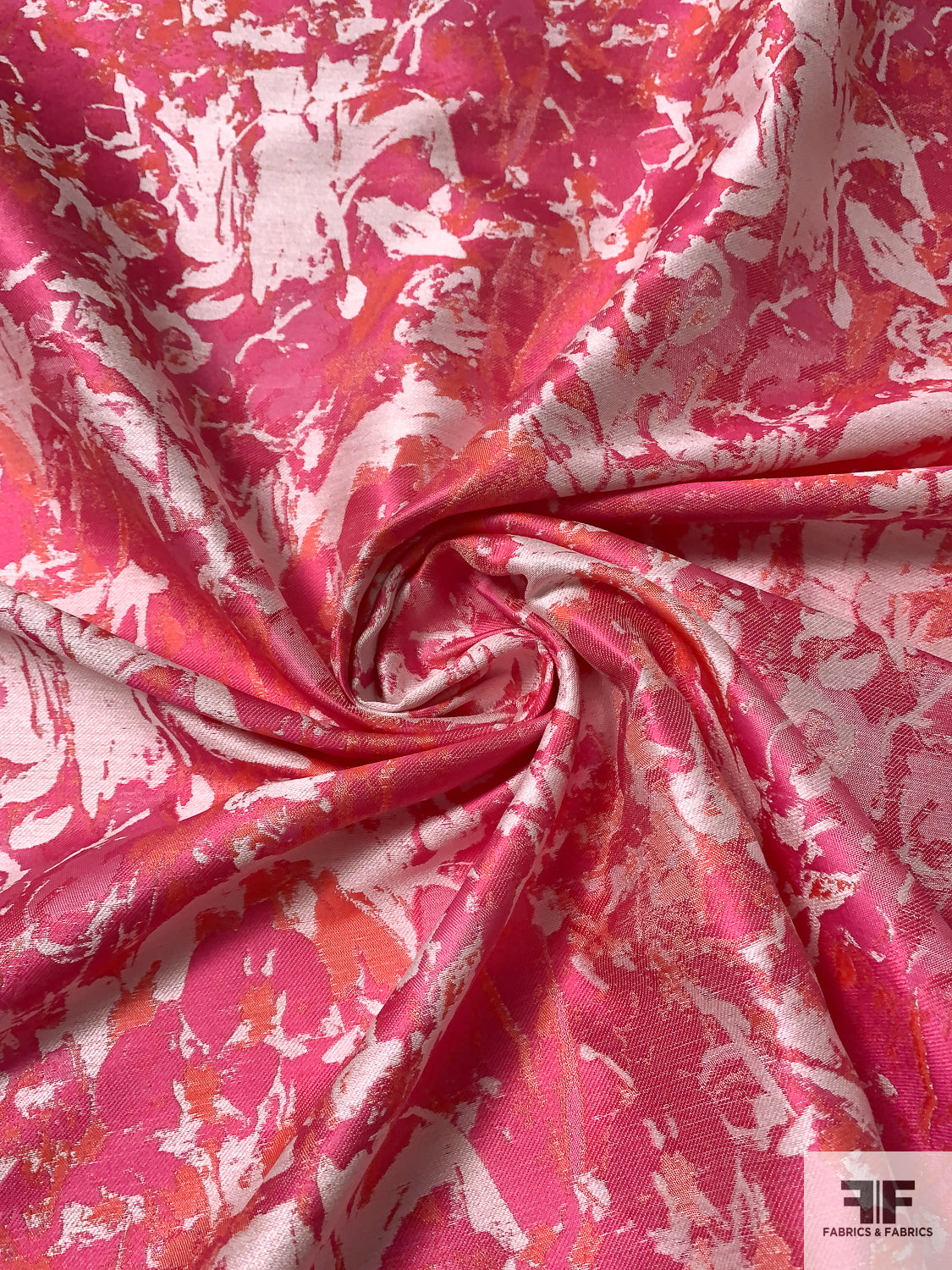Abstract Brocade - Magenta / Watermelon / Off-White