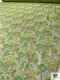 Floral Brocade - Shades of Green