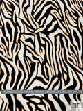 Animal Pattern Matte-Side Printed Silk Charmeuse - Black / Off-White / Nude