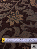 Regal Floral Tapestry-Look Brocade - Brown / Light Tan / Black