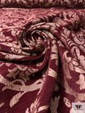 Regal Damask-Like Tapestry-Look Brocade - Burgundy / Champagne / Gold