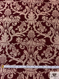 Regal Damask-Like Tapestry-Look Brocade - Burgundy / Champagne / Gold