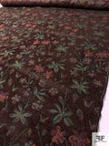 Stem Floral Tapestry-Look Brocade - Brown / Greens / Blue / Red