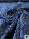Damask-Like Tapestry-Look Brocade - Blue / Navy