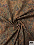 Paisley Vines Tapestry-Look Brocade - Multicolor Earth Tones