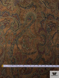 Paisley Vines Tapestry-Look Brocade - Multicolor Earth Tones