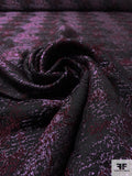 Abstract Textured Brocade - Icy Purple / Grape Purple / Black