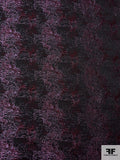 Abstract Textured Brocade - Icy Purple / Grape Purple / Black