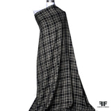Classic Plaid Tweed - Black/White - Fabrics & Fabrics NY