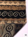 Multi Pattern Design Tapestry-Look Brocade - Brown / Tan / Black