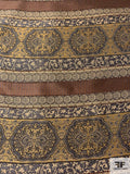 Orient Inspired Tapestry-Look Brocade - Gold / Grey / Beige