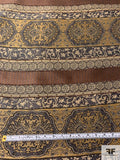 Orient Inspired Tapestry-Look Brocade - Gold / Grey / Beige