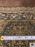 Orient Inspired Tapestry-Look Brocade - Gold / Grey / Beige