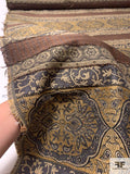 Orient Inspired Tapestry-Look Brocade - Gold / Grey / Beige