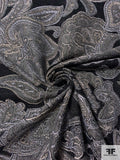 Paisley Floral Tapestry-Look Brocade - Grey / Black / Beige