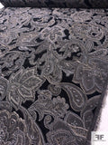 Paisley Floral Tapestry-Look Brocade - Grey / Black / Beige