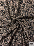 Knightly Medallion Brocade - Black / Taupe