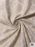 Vine Floral Metallic Brocade - Ivory / Gold