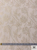 Vine Floral Metallic Brocade - Ivory / Gold