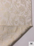 Vine Floral Metallic Brocade - Ivory / Gold