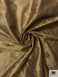 Circle Patterned 2-Ply Stitched Brocade-Weight Metallic Novelty - Antique Gold