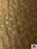 Circle Patterned 2-Ply Stitched Brocade-Weight Metallic Novelty - Antique Gold