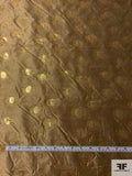 Circle Patterned 2-Ply Stitched Brocade-Weight Metallic Novelty - Antique Gold