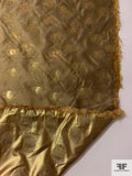 Circle Patterned 2-Ply Stitched Brocade-Weight Metallic Novelty - Antique Gold