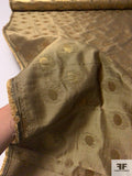 Circle Patterned 2-Ply Stitched Brocade-Weight Metallic Novelty - Antique Gold