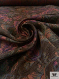 Ornate Floral Tapestry-Look Brocade - Brown / Antique Orange / Greens / Bllue