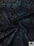 Damask Tapestry-Look Brocade - Black / Grey