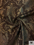 Damask-Like Tapestry-Look Brocade - Brown / Tan / Black