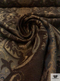 Damask-Like Tapestry-Look Brocade - Brown / Tan / Black