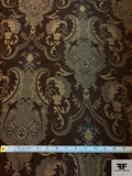 Damask-Like Tapestry-Look Brocade - Brown / Tan / Black