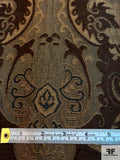 Damask-Like Tapestry-Look Brocade - Brown / Tan / Black