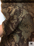 Damask-Like Tapestry-Look Brocade - Brown / Tan / Black