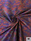Spot Pattern Brocade - Cranberry / Purple / Grey