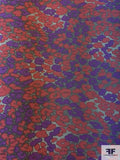 Spot Pattern Brocade - Cranberry / Purple / Grey