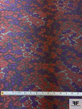 Spot Pattern Brocade - Cranberry / Purple / Grey