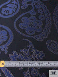 Paisley Metallic Brocade - Navy / Blue / Gold