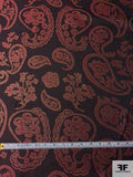 Paisley Metallic Brocade - Cranberry / Dark Purple / Gold