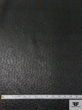 Italian Textured Embossed Satin Brocade - Black