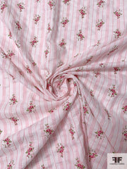  Blush Pine Ditsy Floral Pattern Printed Poly Cotton