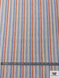 Vertical Striped Textured Cotton Shirting - Multicolor
