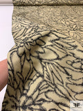 Hazy Floral Brocade - Khaki / Black