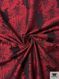 Floral Brocade - Red / Black