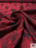 Floral Brocade - Red / Black