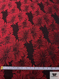 Floral Brocade - Red / Black