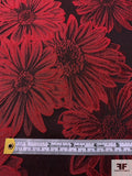 Floral Brocade - Red / Black